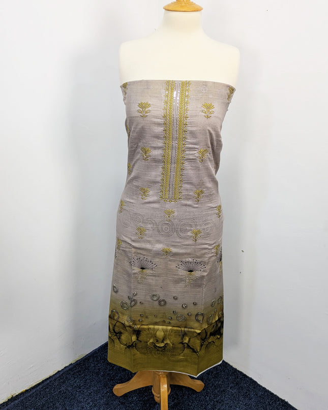Fancy Embroidered Lawn With Digital Print