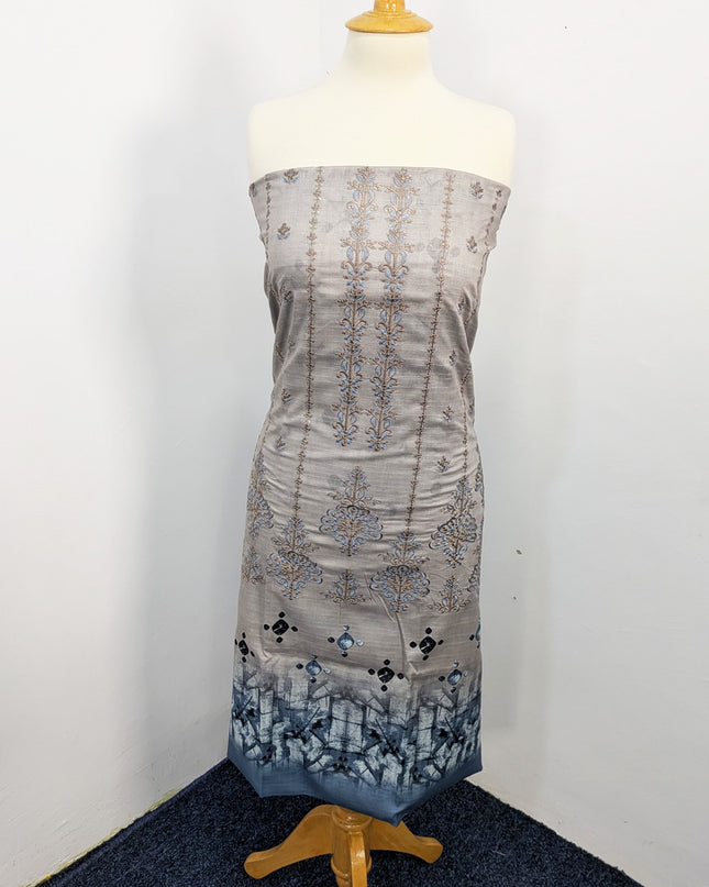 Fancy Embroidered Lawn With Digital Print