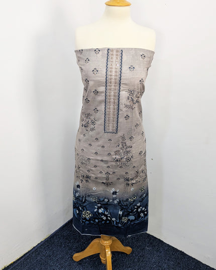 Fancy Embroidered Lawn With Digital Print