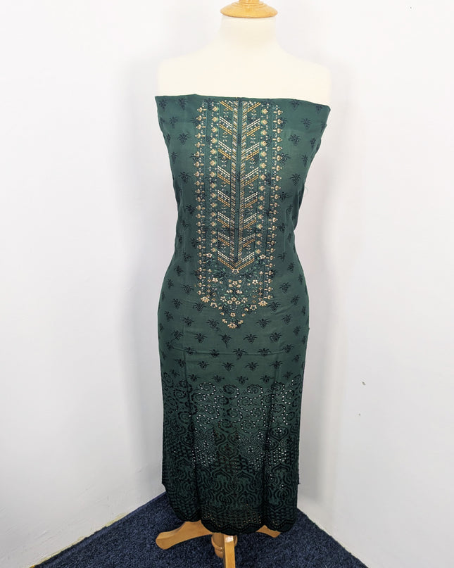 Fancy Chikankari Lawn With Digital Printed Lawn Dupatta  3pc Unstitched