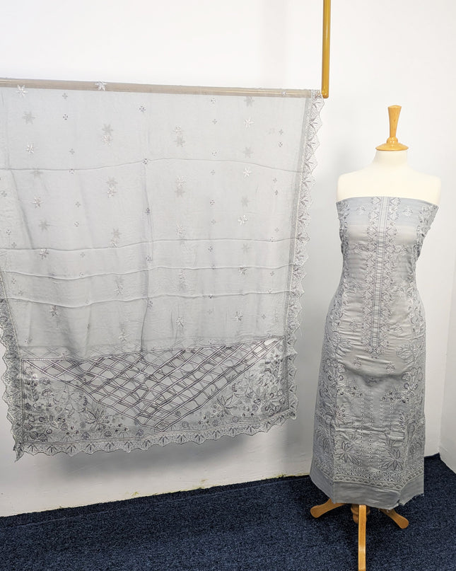 Fancy Embroidered Lawn with Chikankari work