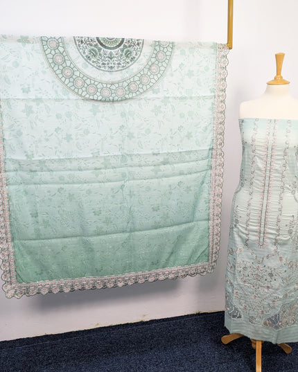 Fancy Embroidered Lawn with Chikankari work