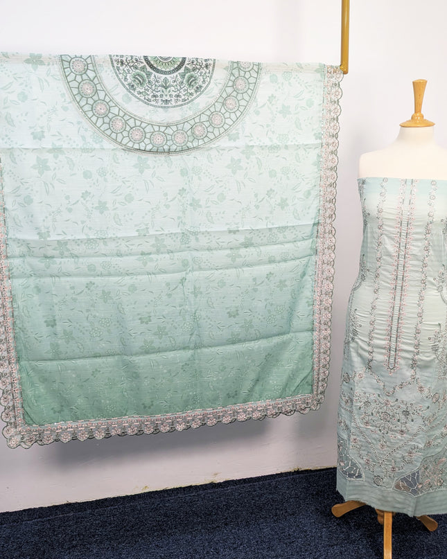 Fancy Embroidered Lawn with Chikankari work