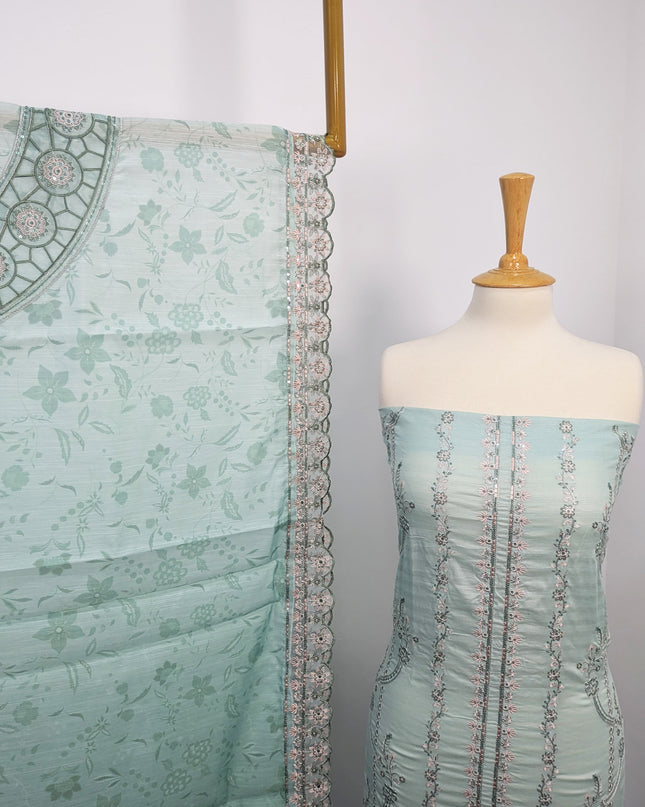 Fancy Embroidered Lawn with Chikankari work