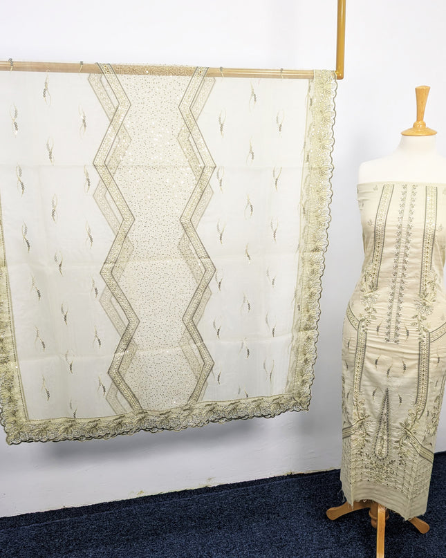 Fancy Embroidered Lawn with Chikankari work