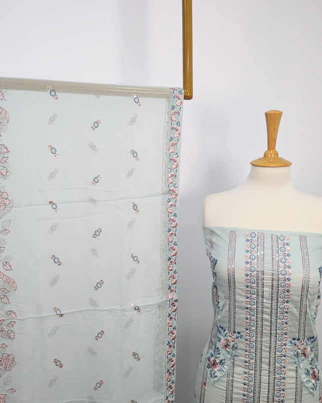 Fancy Embroidered Lawn with Chikankari work
