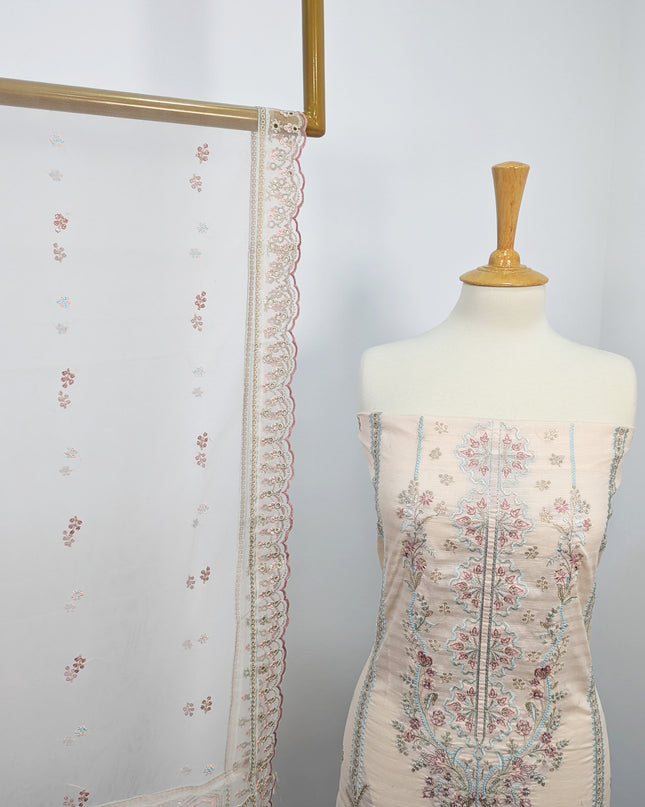 Fancy Embroidered Lawn with Chikankari work