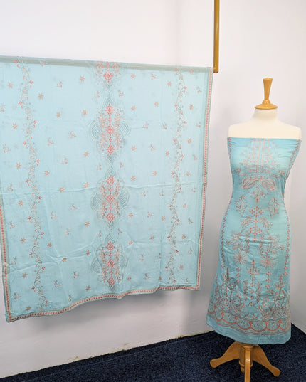 Fancy Embroidered Lawn With Chikankari Work