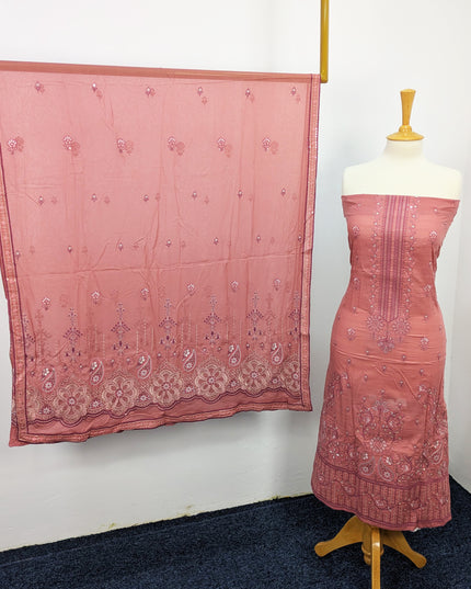 Fancy Embroidered Lawn With Chiffon Dupatta