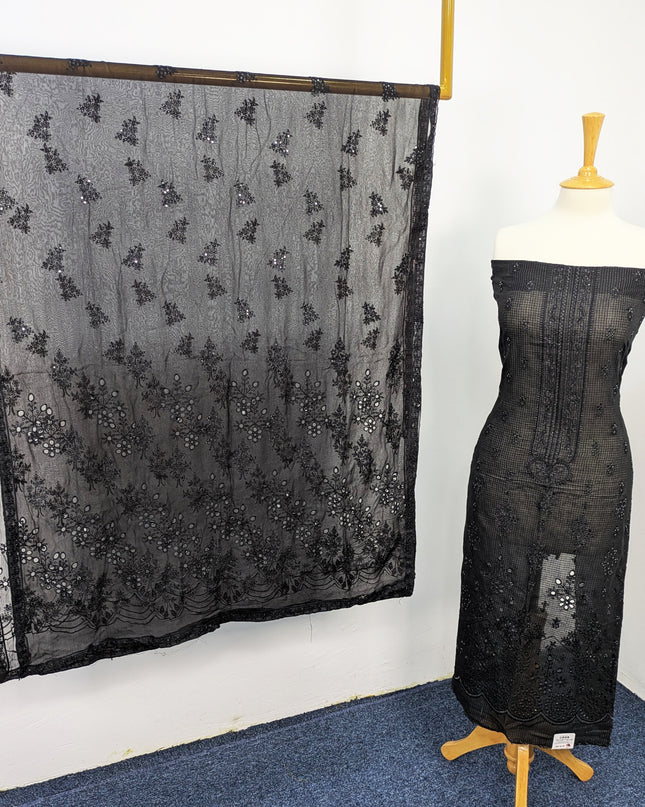 Fancy Embroidered Lawn With Chikankari Work