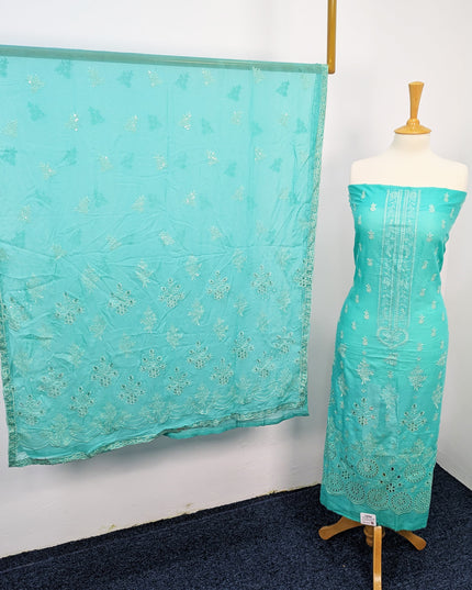 Fancy Embroidered Lawn With Chikankari Work
