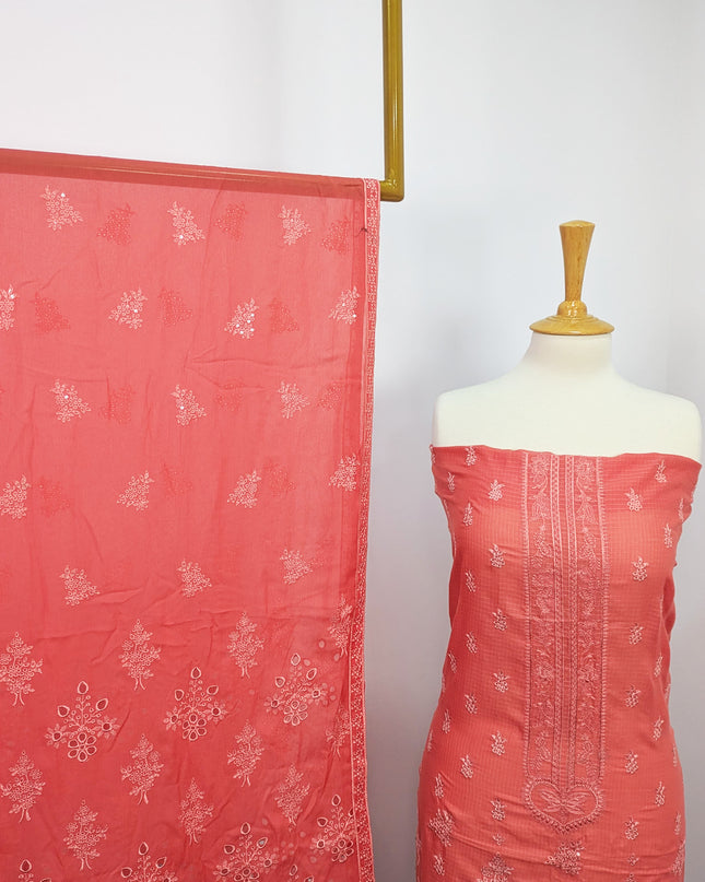 Fancy Embroidered Lawn With Chikankari Work