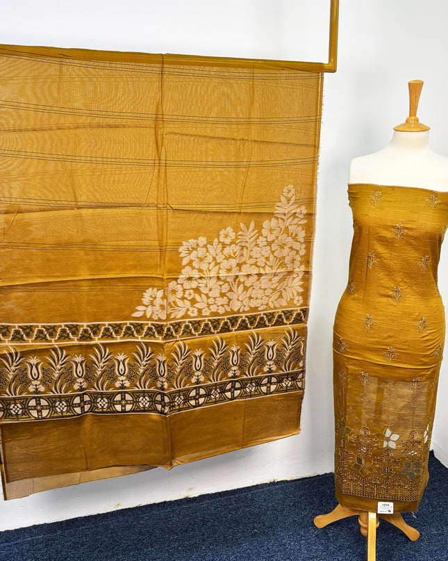 Fancy Embroidered Lawn With Chikankari CutWork