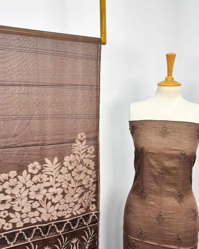 Fancy Embroidered Lawn With Chikankari CutWork