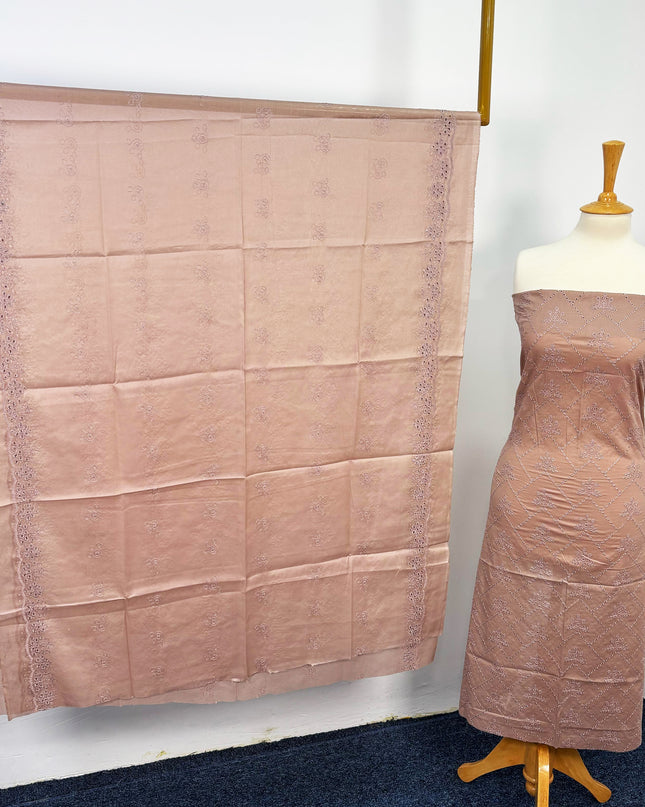 Fancy Embroidered Lawn With Chikankari Cutwork Dupatta