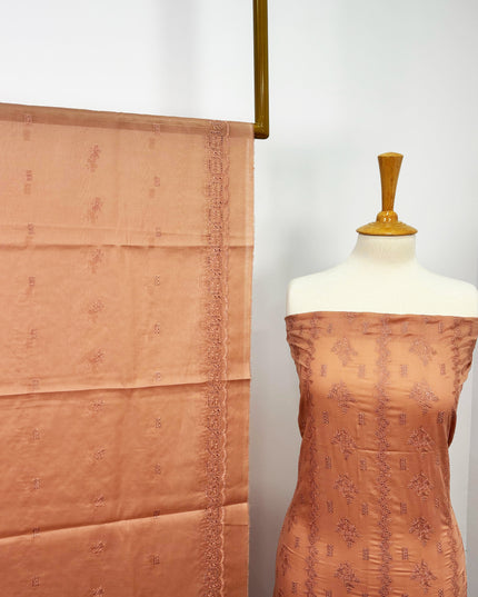 Fancy Embroidered Lawn With Chikankari Cutwork Dupatta