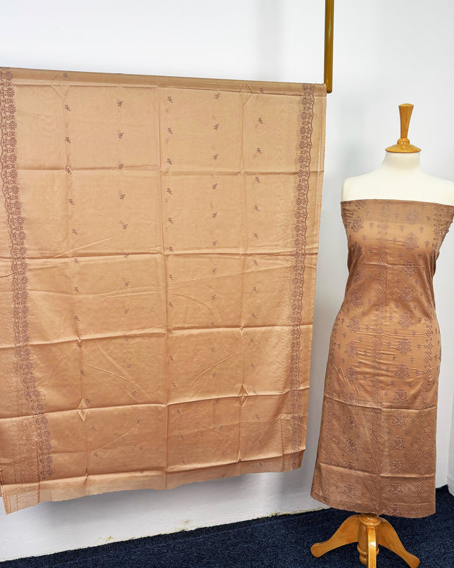 Fancy Embroidered Lawn With Chikankari Cutwork Dupatta
