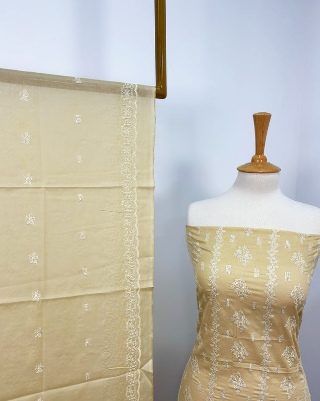Fancy Embroidered Lawn With Chikankari Cutwork Dupatta