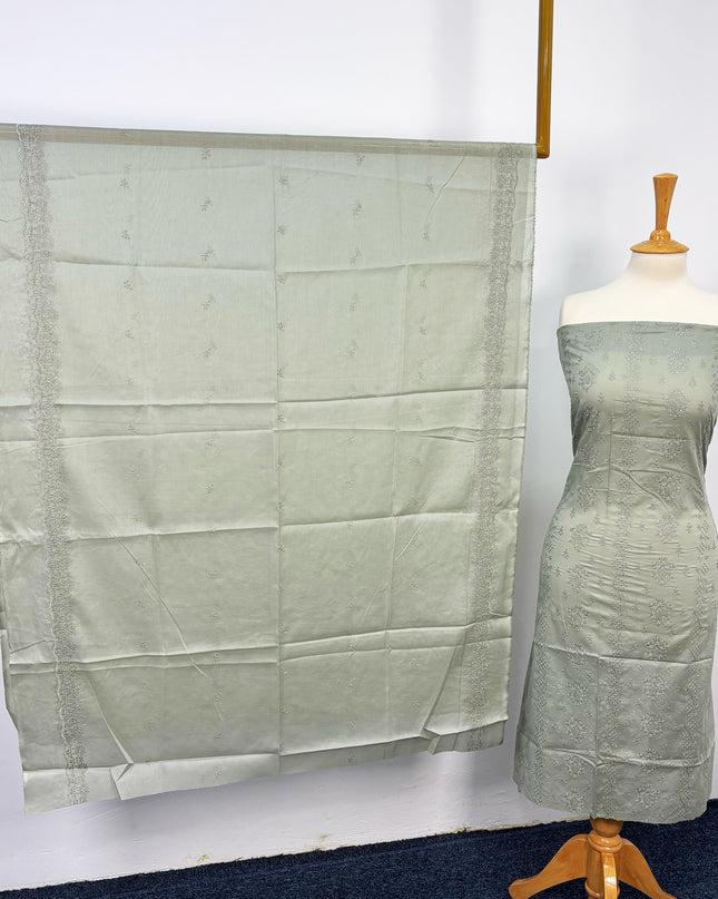 Fancy Embroidered Lawn With Chikankari Cutwork Dupatta