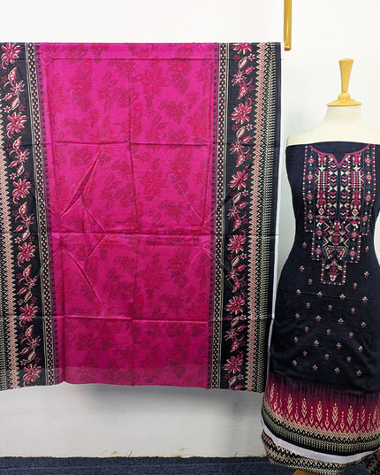 Fancy Embroidered + Digital Printed Lawn 3Pc Unstitched