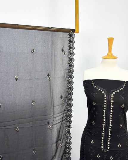 Fancy Embroidered Lawn With Chikankari Work