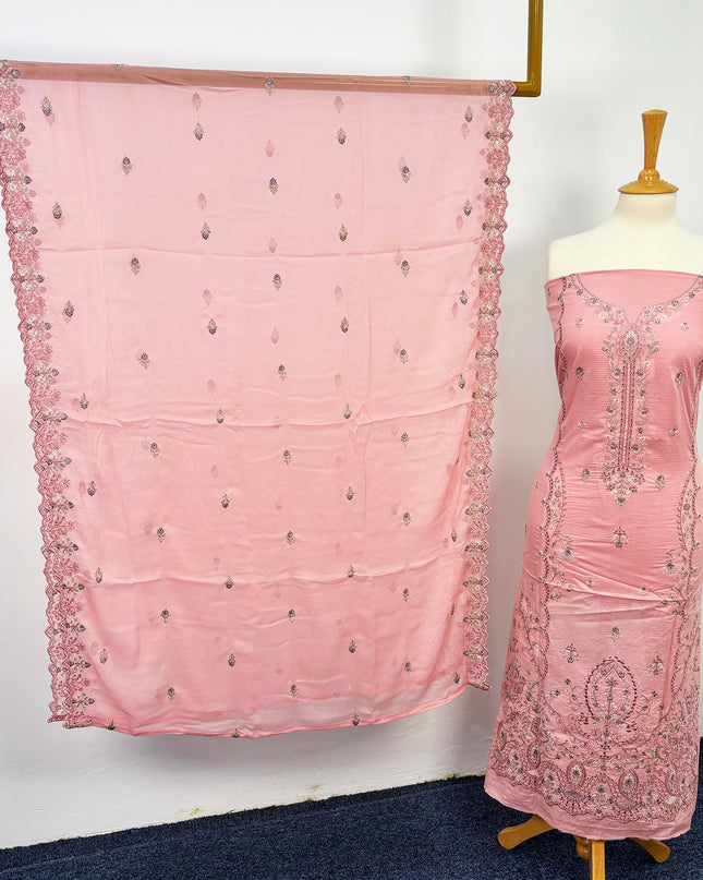 Fancy Embroidered Lawn With Chikankari Cutwork