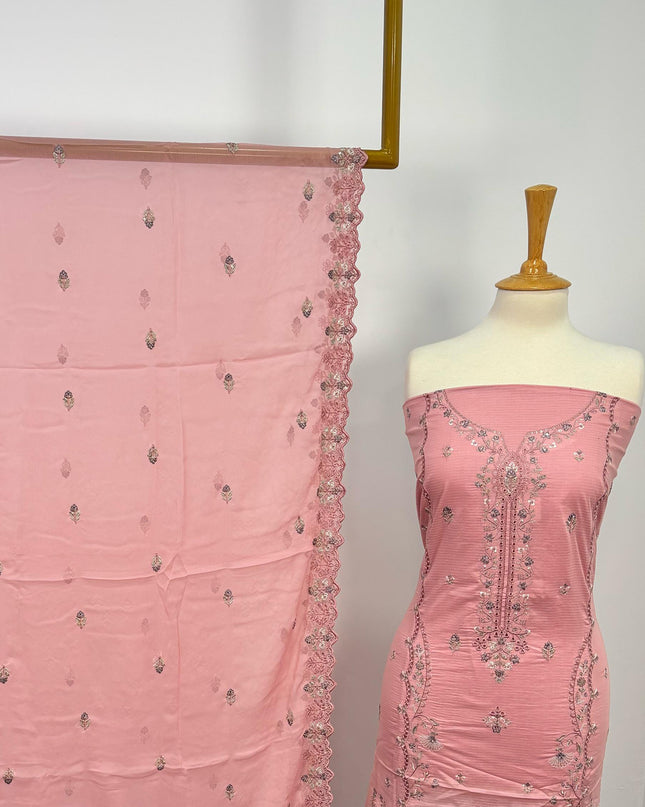 Fancy Embroidered Lawn With Chikankari Cutwork