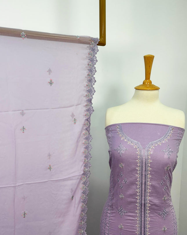 Fancy Embroidered Lawn With Chikankari Cutwork