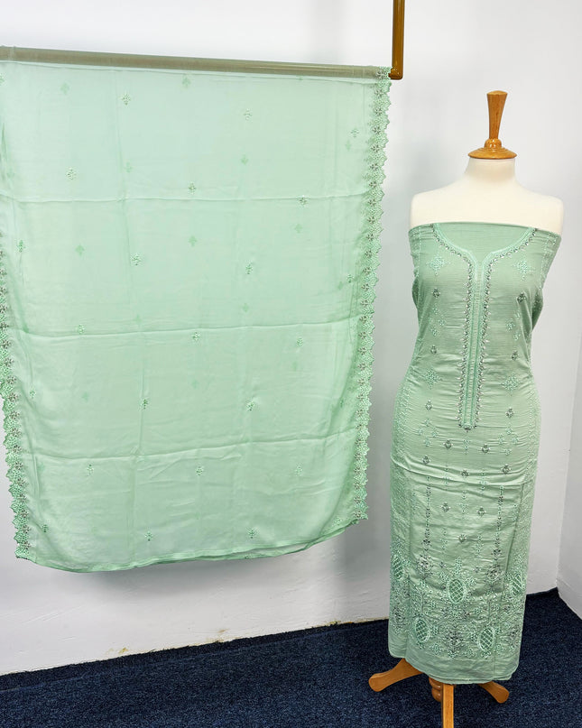 Fancy Embroidered Lawn With Chikankari Cutwork