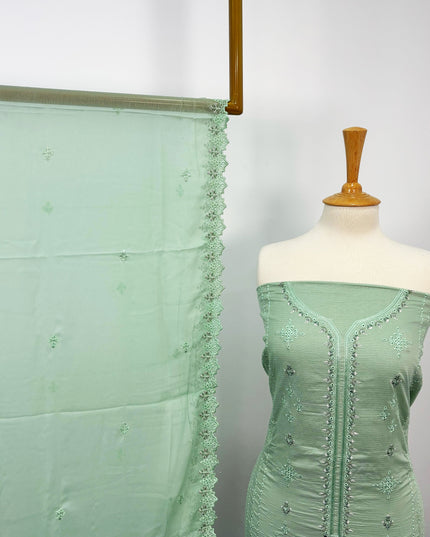 Fancy Embroidered Lawn With Chikankari Cutwork