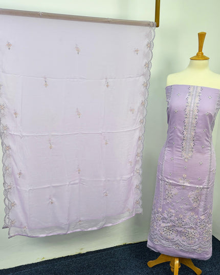 Fancy Embroidered Lawn With Chikankari Cutwork