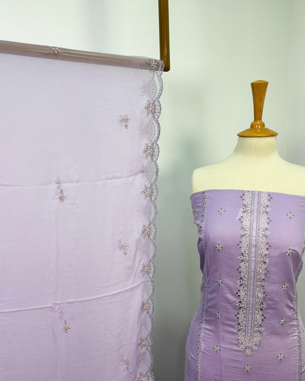 Fancy Embroidered Lawn With Chikankari Cutwork