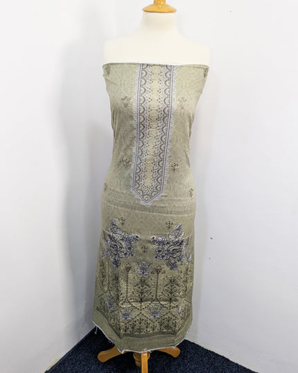 Fancy Embroidered Digital Printed Lawn With Chikankari Work