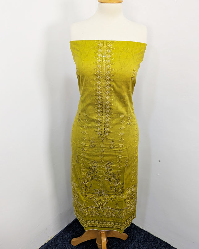 Fancy Embroidered Digital Printed Lawn With Chikankari Work