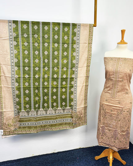 Fancy Digital Printed Lawn With Embroidered + Chikankari Work