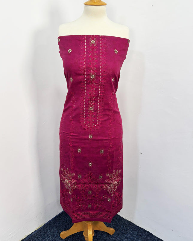 Fancy Embroidered Lawn With Digital Printed + Chikankari Work