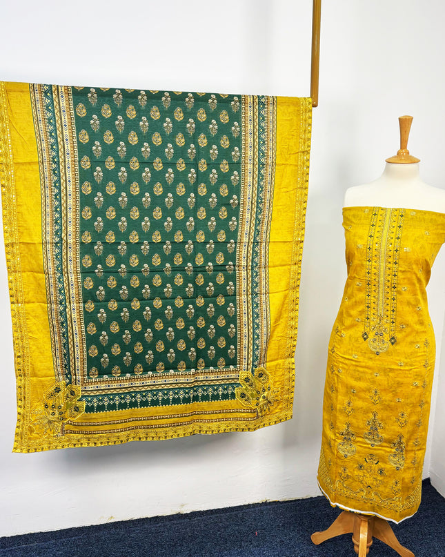 Fancy Embroidered Lawn With Digital Printed Dupatta