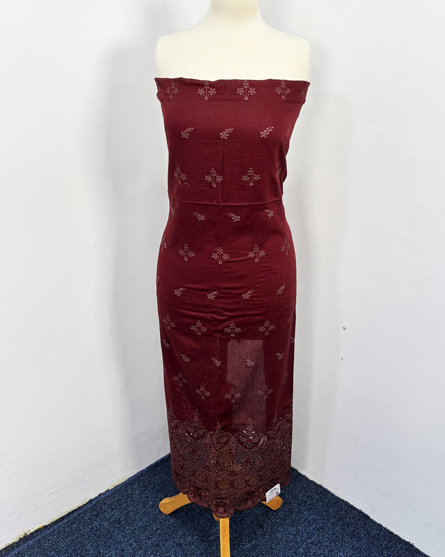 Fancy Embroidered Lawn With Chikankari Cut Work