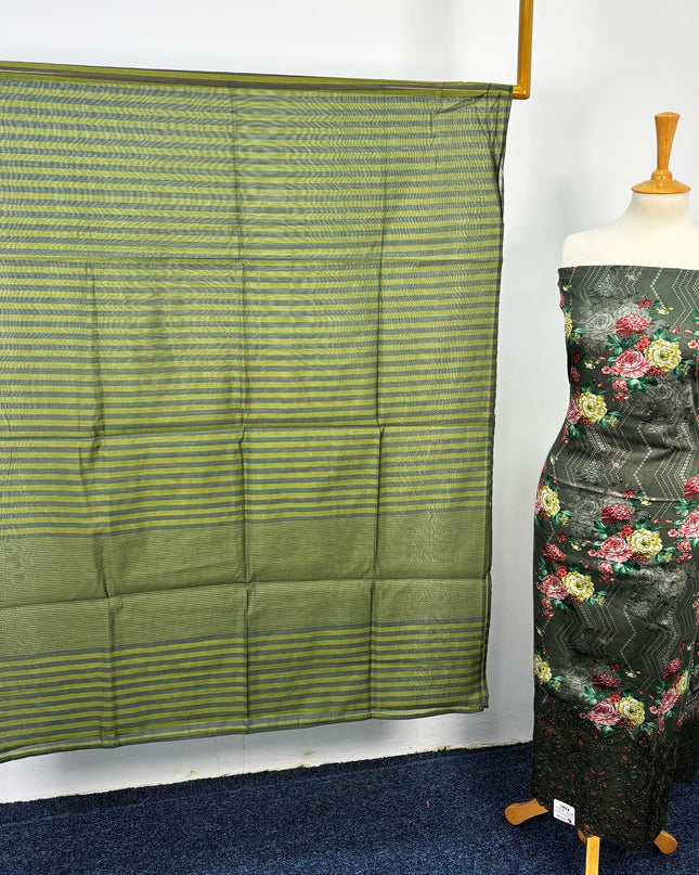 Fancy Printed Lawn With Chikankari Work