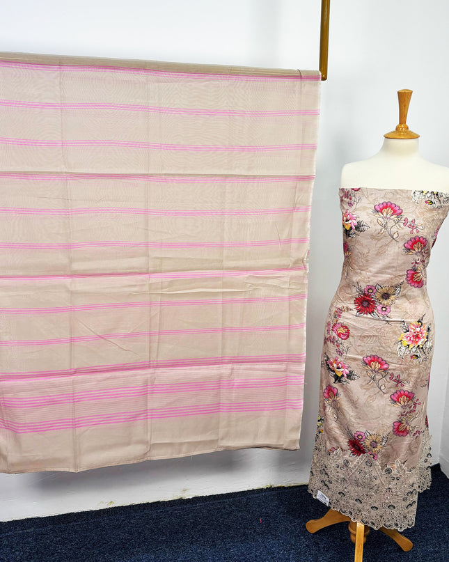 Fancy Printed Lawn With Chikankari Work