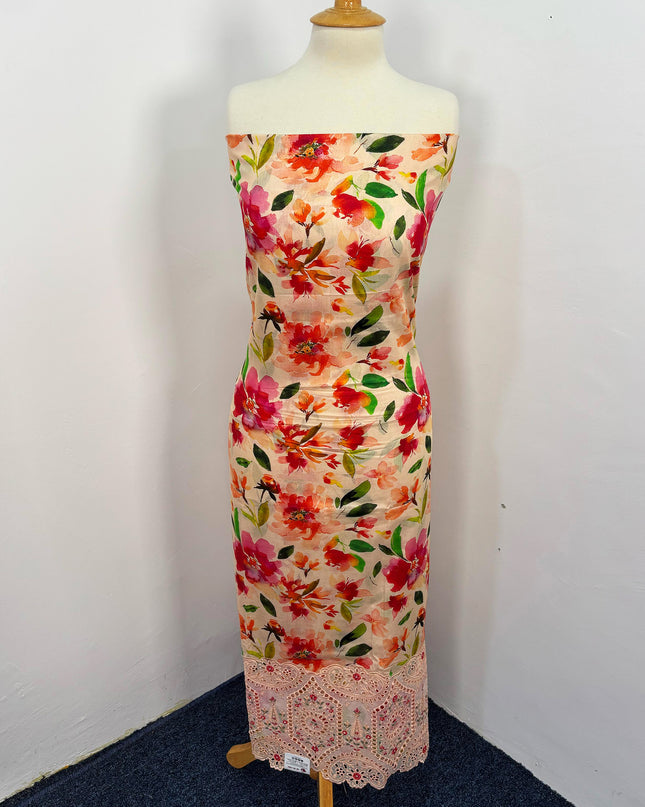 Fancy Printed Lawn With Chikankari Work