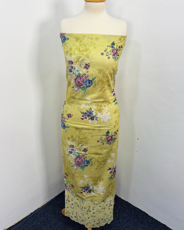 Fancy Printed Lawn With Chikankari Work