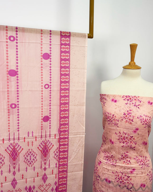 Fancy Digital Printed Lawn With Embroidered + Chikankari Cut