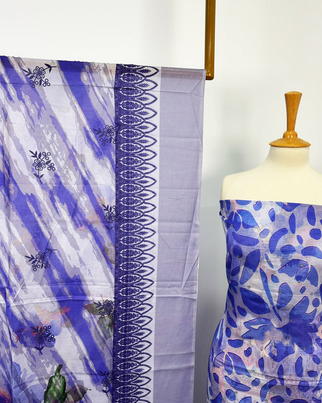 Fancy Digital Printed Lawn With Embroidered + Chikankari Cut Work