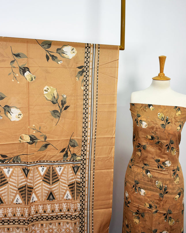 Fancy Digital Printed Lawn With Embroidered + Chikankari Cut Work
