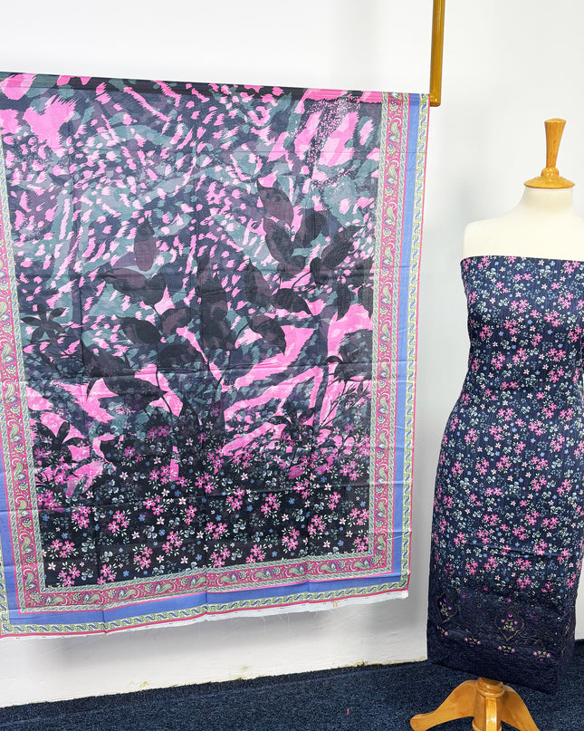 Fancy Printed Lawn With Chikankari Work