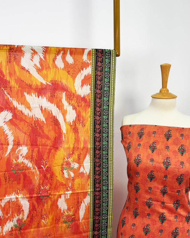 Fancy Printed Lawn With Chikankari Work