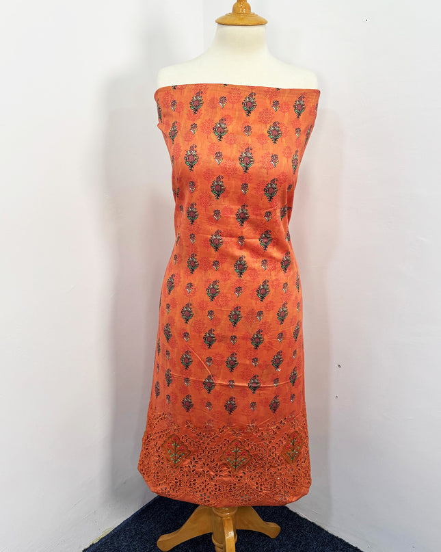 Fancy Printed Lawn With Chikankari Work