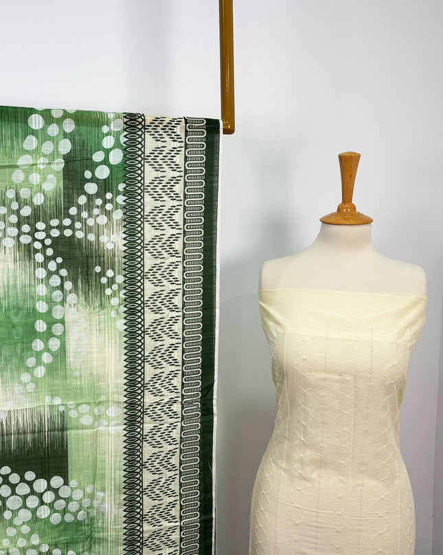 Fancy Chikankari Work Lawn With Printed Dupatta