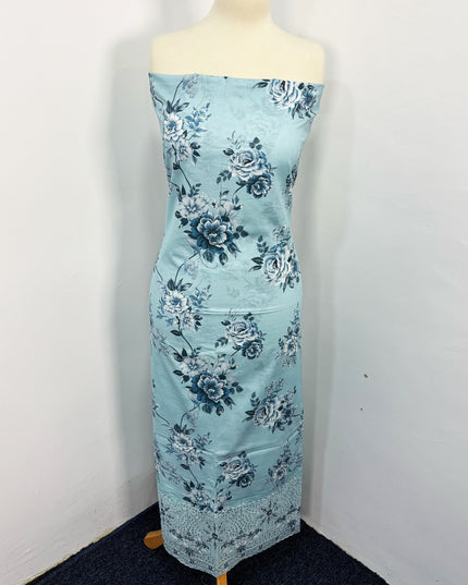 Fancy Digital Printed Lawn With Chikankari Cut Work